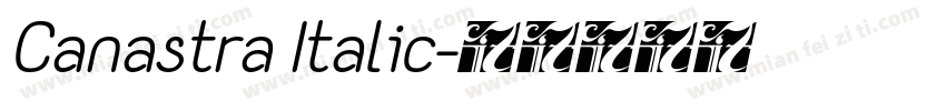 Canastra Italic字体转换
